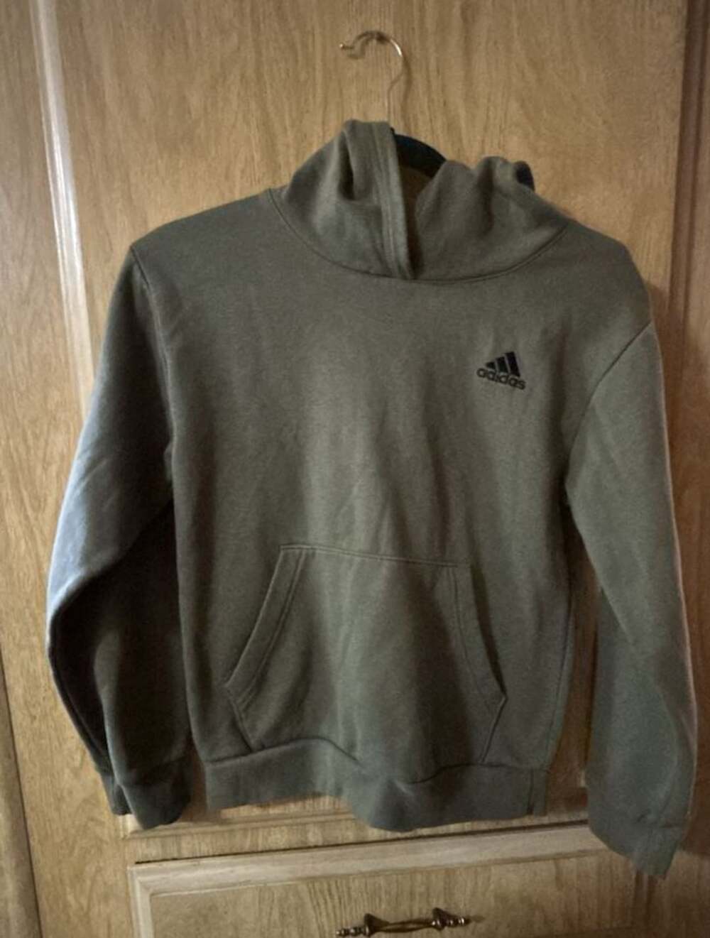 Adidas Green Pullover Fleece Hoodie Size M